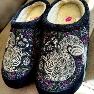 Acorn Squirrel Mule Slippers